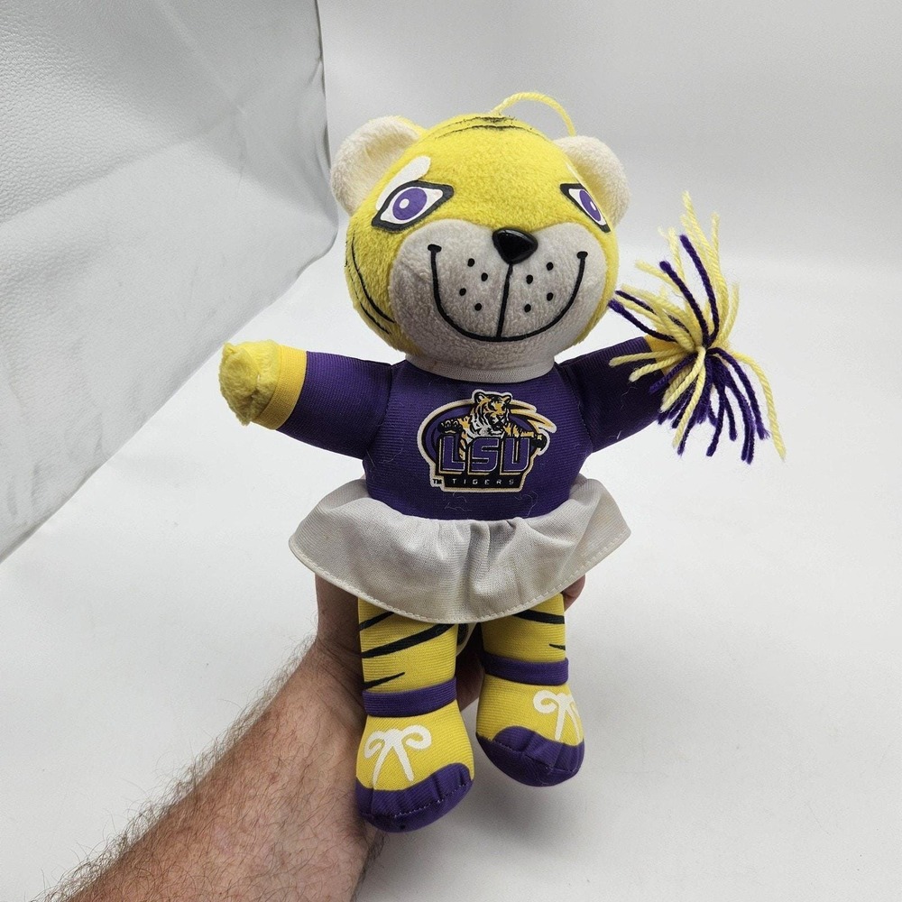 LSU Tigers Stuffed Plush Cheerleader‎ Doll Purple Yellow NCAA Football Gametime